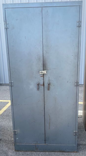 Metal Cabinet (Gray) with Shelves